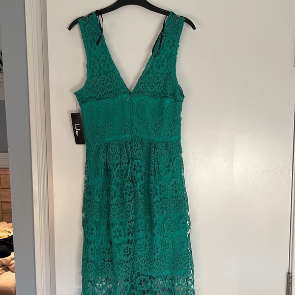 NWT Green Lace Midi Dress - Picture 5 of 8